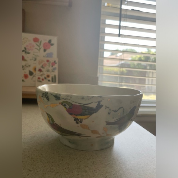 SOLD Rare Ruan Hoffman Anthropologie Dreamsbirds Bowl - Picture 2 of 5